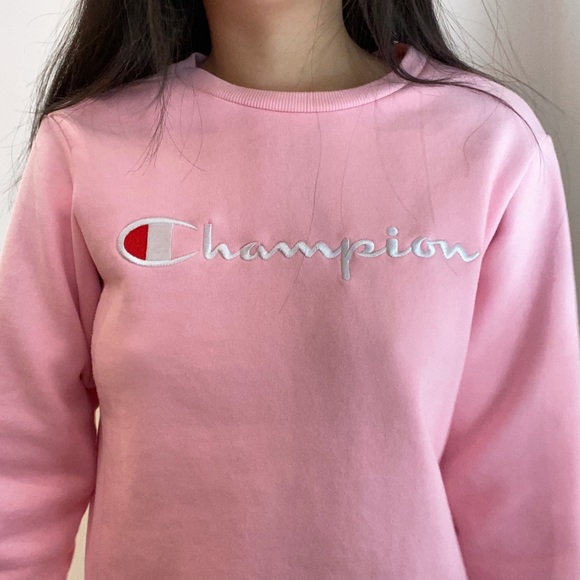 Baby pink champion crewneck - Picture 2 of 3